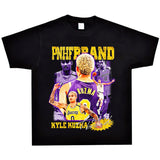 Basket Ball Star T Shirt Washed Worn-out Kelkuzma Short-Sleeved Printed T-shirt Vintage Pure Cotton