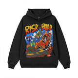 Vintage Hoodie American print crew neck hooded sweater