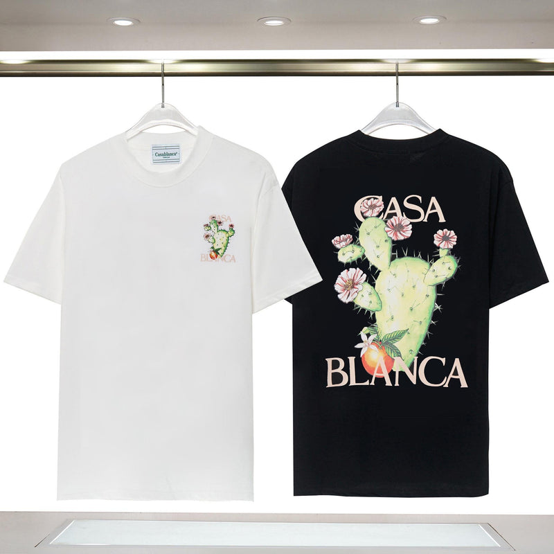 Casablanca T Shirts Cactus Print Loose Cotton Tee