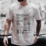 Fashion Men's T-Shirt Fun Electrician Bag Short Sleeve