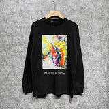 Purple Brand Long Sleeve T-Shirt Fashion Loose Long Sleeve Top