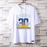 Basketball Sports T Shirt Loose-Fitting Pure Cotton Short Sleeves T-Shirt Boys Basketball Sports Curry