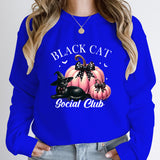Women Fashion Creative Halloween Pumpkin Black Cat