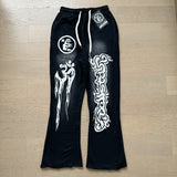 Mens trendy Hoodie & Pants autumn wash make old hoodies sweater
