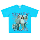 Film Star T Shirt Loose Heavy Crew Neck Street T-shirt