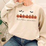 Happy Halloween Pumpkins Tis The Season Print Sweatshirts