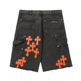 Chrome Heart Shorts Summer Shorts Loose Jeans