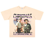 Film Star T Shirt Happy Christmas on the Battlefield Loose Retro Street Cotton T-shirt