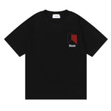 Rhude T Shirt Micro Standard Geometric Square Color Matching Printed Short Sleeve T-Shirt