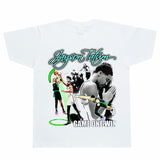 Basket Ball Star T Shirt Jayson Tatum Washed Distressed Printed T-Shirt Loose Retro Short Sleeve