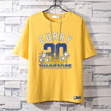 Basketball Sports T Shirt Loose-Fitting Pure Cotton Short Sleeves T-Shirt Boys Basketball Sports Curry