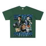 Film Star T Shirt Loose Heavy Retro Street Cotton T-shirt