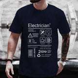 Fashion Men's T-Shirt Fun Electrician Bag Short Sleeve