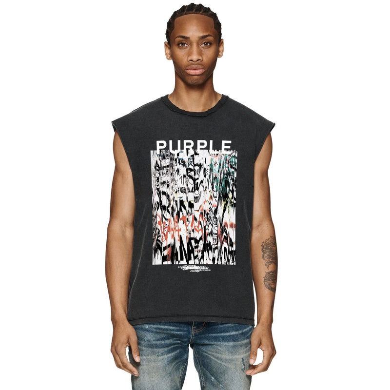 Purple Brand Distressed Tank T Shirts Distressed Sleeveless T-shirt Vest