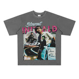 Film Star T Shirt Jay Chou Short Sleeve Retro Street Printed round Neck T-shirt for Men and Women