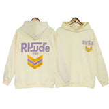 Rhude Hoodie Retro Style Loose Casual Men's and Women's Hoodie