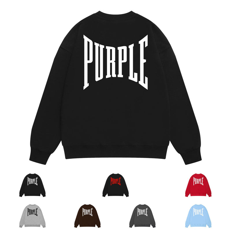 Purple Brand Sweatshirt Loose Crew Neck Sweater