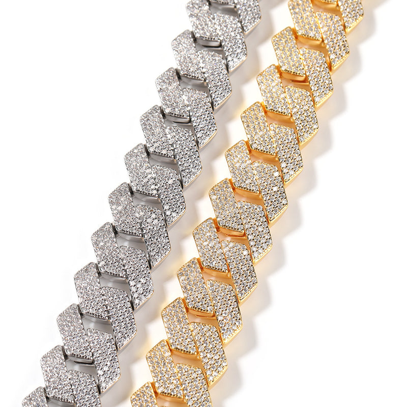 Chains 19MM Full Zircon Cuban Chain Hip Hop Rap Spectrum St. Valentine's