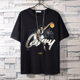 Basketball Sports T Shirt Casual Hundred Short-Sleeved T-Shirt Boys Handsome Warrior Curry Basketball Sports Top