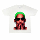 Film Star T Shirt Washed Old American Round Neck Loose T-Shirt Retro Short Sleeve
