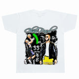 Basket Ball Star T Shirt Basketball Chris Pau Washed Distressed Printed Personalized T-Shirt Retro Short Sleeve