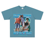 Film Star T Shirt Loose Heavy Retro Street American T-shirt Men and Women