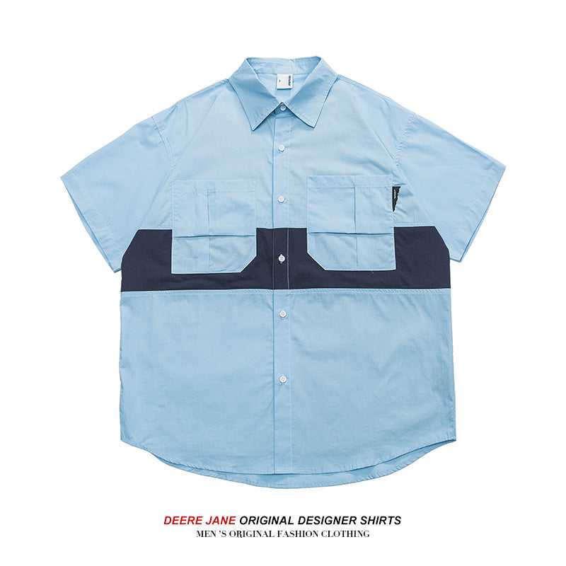 Men's Shirt Short-Sleeved Shirt Men's Summer Loose Casual Jacket