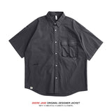 Men's Shirts Summer Short Sleeve Shirt Coat Men's Loose All-Matching