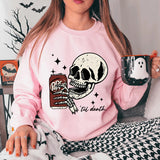 Skull Print Sweatshirt Halloween Sweatshirts Long Sleeve