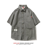 Men's Shirts Summer Short Sleeve Shirt Coat Men's Loose