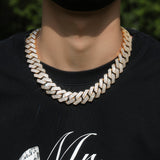 Chains Hip Hop Cuban Set Double Row Zircon Necklace Royalty Spectrum