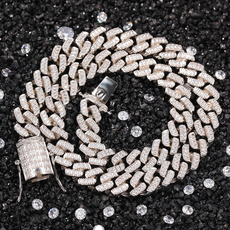 Chains Necklace Jewelry Fashion Copper Zircon Cuban Chain St. Valentine's Spectrum