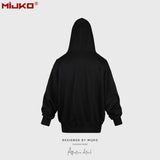 MIJKO Mens Jacket Simple Solid Color Hooded Sweater
