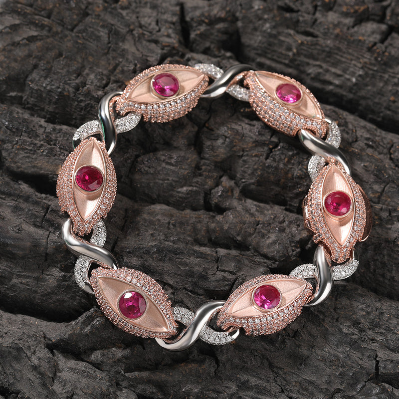 Chains hiphop hip hop rap 13mm red eyes 8-figure chain Royalty St. Valentine's