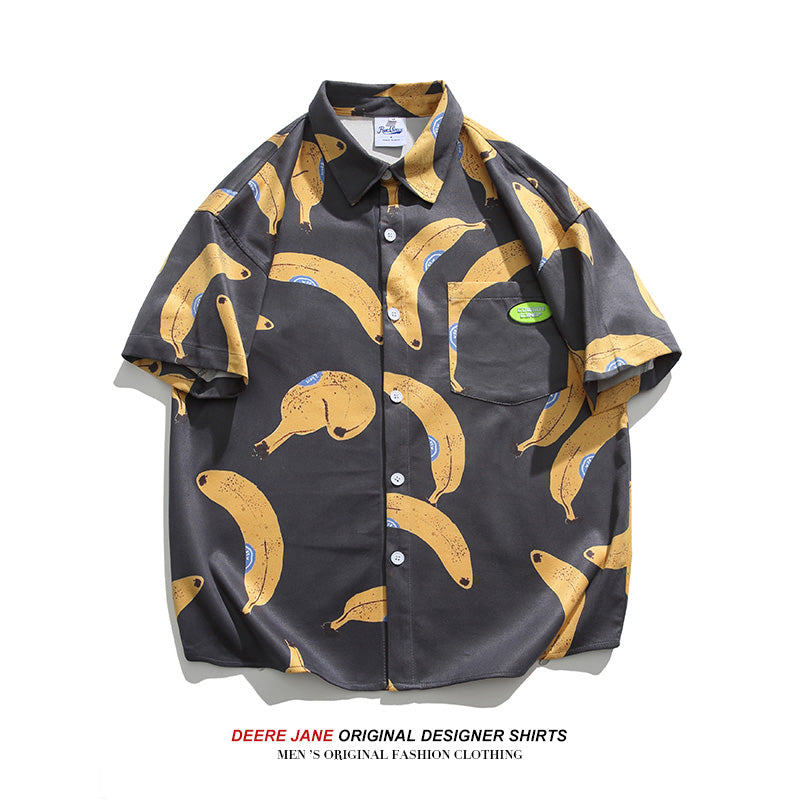 Men's Shirt Short Sleeve Shirt Men's Loose Casual