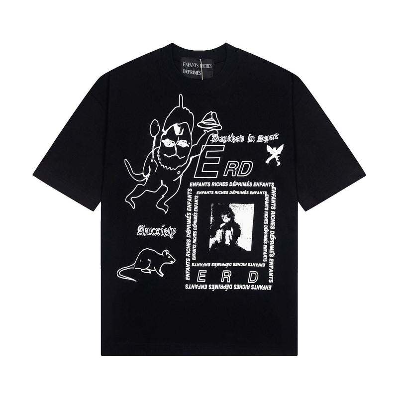 ERD T Shirts Short Sleeve Printed Loose Casual
