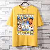 Basketball Sports T Shirt Curry Trendy Printed Basketball Sport Short Sleeve T-Shirt Boys Loose