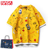 Nasa T-Shirt Short-Sleeved Bottoming Shirt T-Shirt Men'S Cotton T-Shirt Men'S Summer