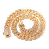 Chains Hip Hop 14mm Zircon Cuban Chain Necklace Spectrum St. Valentine's