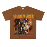Film Star T Shirt Short Sleeve American Retro Loose round Neck Street T-shirt