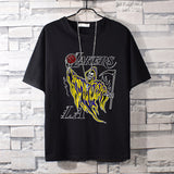 Basketball Sports T Shirt Short-Sleeved T-Shirt Men'S Lakers Kobe Loose Large Size Top Student