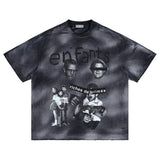 ERD T Shirts Spring and Summer Binding Portrait Destruction Distressed