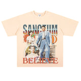 Film Star T Shirt Movie Nostalgia Audrey Hepburn Rome Loose Retro Street T-shirt