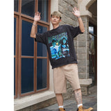 Film Star T Shirt Short Sleeve Loose Retro American T-shirt Men