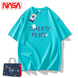 Nasa T Shirt Short Sleeve T-Shirt Men'S Summer Loose Couple Half Sleeve
