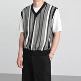 Mariner Shirt Summer Knitted Men's Loose Vest Striped Design Trend