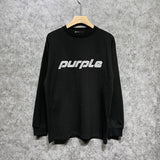 Purple Brand Long Sleeve T-Shirt Fashion Loose Long Sleeve Top