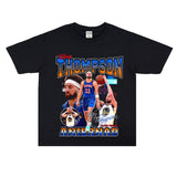 Film Star T Shirt Klaythompson Washed Distressed Printed American T-Shirt Retro Loose Short Sleeve