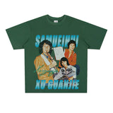 Film Star T Shirt a Pop Singer. Samuel Hui Commemorative Edition Printed Loose Heavy T-shirt
