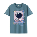 Basketball Sports T Shirt Summer Astronaut Short Sleeve T-Shirt Men And Women Loose